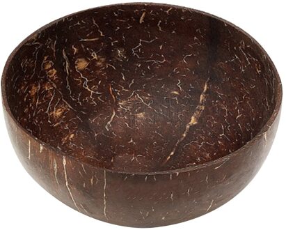 12-15Cm Natuurlijke Kokosnoot Kom Bescherming Houten Kom Kokosnoot Hout Servies Lepel Set Coco Smoothie Kokosnoot Keuken Accessoires 1stk bowl