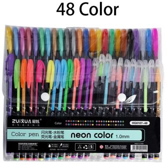 12/16/18/24/36/48 Kleuren Markeerstift Glitter Gel Pen Voor Kleurboeken Tijdschriften Tekening Doodling schilderen Gekleurde Art Markers