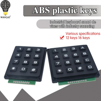 12 16 Key 4*4 4*3 Membrane Switch Keypad 4 x 4 4 x 3 Matrix Array Matrix keyboard membrane switch keypad for arduino