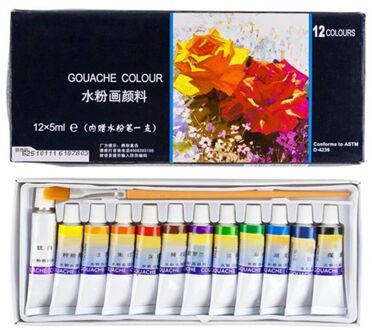 12/18/24 Kleur Set Van Art Aquarel Verf 5Ml Tube Rijke Levendige Kleuren Voor Student J2HC