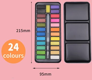 12/18/24 Kleuren Professionele Aquarel Verf Set Tekening Draagbare Effen Water Kleur Borstel Acryl Schilderen Kunst Levert