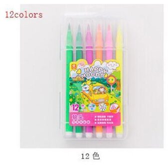 12/18 Kleur/Set Kleurrijke Markeerstift Marker Voor School Kids Lijn Tekening Kleurrijke Diy Doodle Verf Pennen briefpapier 12 kleuren