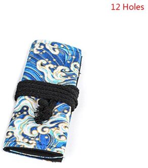 12/24/36/48/72 Gaten Canvas Roll Up Potlood Tas Pen Gordijn Case Makeup Wrap Hold 1XCE