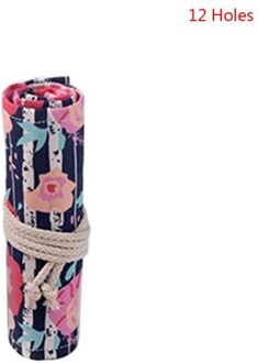 12/24/36/48/72 Gaten Canvas Rose Roll Up Pen Gordijn Potlood Bag Case Make-Wrap Houder opslag Pouch