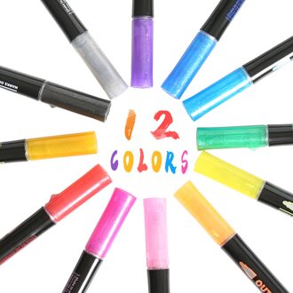12 24 36 48 Kleuren Kleurrijke Aquarel Gel Pen Set Metalen Voor Kinderen Student Tekening Patinting Graffiti Briefpapier Art Markers