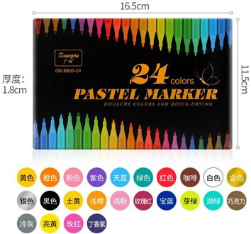12/24/36Pcs Pastel Kleur Marker Pen Pastel Pen Set Diy Fotoalbum Graffiti Pen Art benodigdheden Voor Artist Acrylverf 24stk reeks