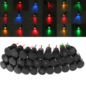 12/24/36V 16MM LED Dashboard Warning Signal Light Van Dash Panel Indicator Lamp Waterproof Indicator Light for car yacht ship