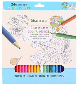 12/24 Kleur Potloden Natuurlijke Hout Gekleurde Potloden Tekening Potloden Voor School Kantoor Kunstenaar Schilderij Schets Levert X6HB 7 duim - 24 kleur