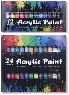 12/24 Kleuren Aquarel Acrylverf Set Olieverf Pigment Voor Kunstenaars Tekening Keramische 12 kleuren