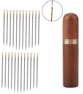 12/24 Pcs Blind Naald Ouderen Naald-Side Gat Hand Huishoudelijke Naaien Rvs Naaien Onnodig Threading Kleding Naaien 24stk sliver reeks-1