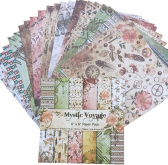 12/24 Voyage Achtergrond Pape Scrapbooking Origami Patroon Papers Voor Card Making Album Scrapbook Junk Journal Materiaal Supply 24stk