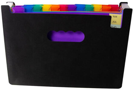 12/24 Zakken Uitbreiden Bestandsmap A4 Organizer Portable Business Bestand Kantoorbenodigdheden Document Houder Carpeta Archivador 12 met handvat