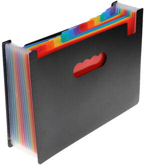 12/24 Zakken Uitbreiden Bestandsmap A4 Organizer Portable Business Bestand Kantoorbenodigdheden Document Houder Carpeta Archivador 12 met hoes