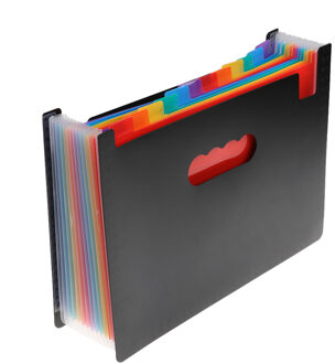 12/24 Zakken Uitbreiden Bestandsmap A4 Organizer Portable Business Bestand Kantoorbenodigdheden Document Houder Carpeta Archivador 12 zonder hoes