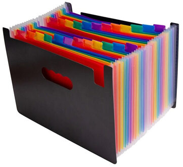12/24 Zakken Uitbreiden Bestandsmap A4 Organizer Portable Business Bestand Kantoorbenodigdheden Document Houder Carpeta Archivador 24 zonder hoes