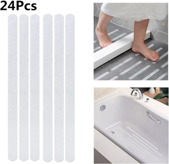 12/24Pcs Anti Slip Bad Grip Stickers Transparante Antislip Douche Strip Pad Vloeren Veiligheid Tape Mat Voor badkuipen Douches Trappen 24stk
