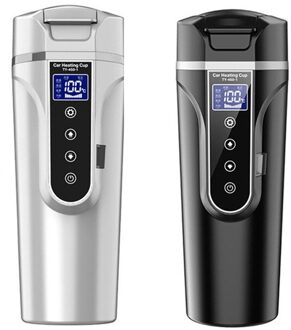 12/24V Auto Universal Smart Pers Digitale Display Verwarming Water Cup Elektrische Warm Water Cup Geïsoleerde Beker 450Ml