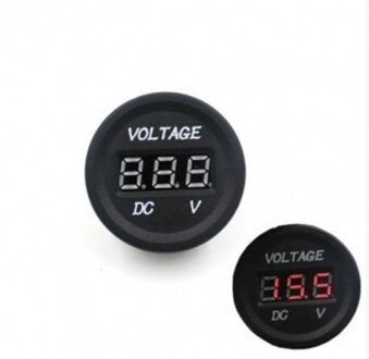12-24V Led Automotive Digitale Detectie Dc Auto Motor Digitale Voltmeter 10Cm X 10Cm X 10Cm Rood