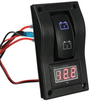 12-24V Led Dual Voltmeter Digitale Test Panel Rocker Switch Voor Auto Motor Truck Marine Boot Mooie outlooking Led