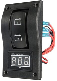 12-24V Test Panel Rocker Schakelaar Auto Motor Marine Cockpits Led Dual Voltmeter Rocker Switch Voor Caravan Vrachtwagens marine Boot