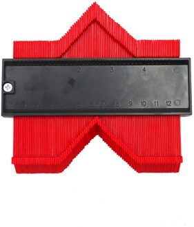 12/25Cm Contour Gauge Plastic Profiel Kopie Contour Meters Standaard Hout Markering Tool Betegelen Laminaat Tegels Algemene Hulpmiddelen 12cm rood