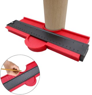 12/25Cm Contour Gauge Plastic Profiel Kopie Contour Meters Standaard Hout Markering Tool Betegelen Laminaat Tegels Algemene Hulpmiddelen 25cm rood