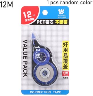 12/30M Hoge Capaciteit Wit Out Corrector Correctie Tape Stationery School Office Supply Corrigeren Tool Willekeurige kleur 12m willekeurig kleur