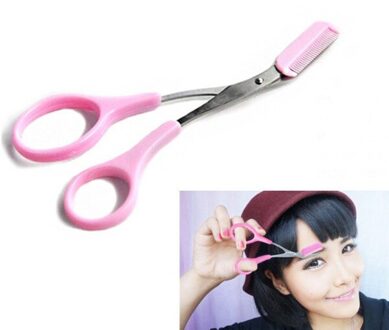 12.5 cm (4.92 '') schoonheid Meisje Dame Vrouwen Wenkbrauw Schaar shear bruidegom hair trim kam Wimper eye brow Trimmer cosmetische make-up tool