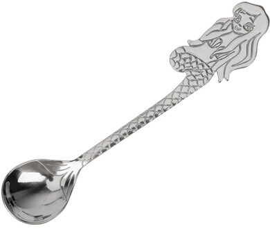 12.5cm Koffie Lepel Rvs Mermaid Patroon Lepel Bestek Koffie Drinken Tool Thuis Keuken Accessoires Gadget Zilver