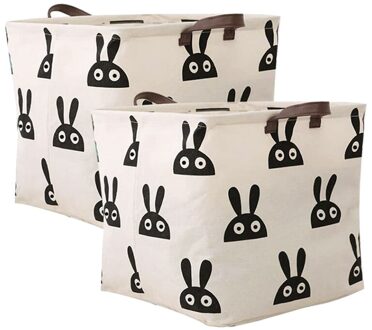 12.6 Inch Vierkante Speelgoed Opbergbakken Mand Met Handvat, Opvouwbare Opslag Mand, Wasmand, 2 Pack bronzen