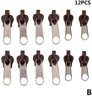 12/6 Stuks Universal Instant Fix Rits Reparatie Kit Vervanging Kleur Tanden 3 Ritsen Slider Zip K0I2 B