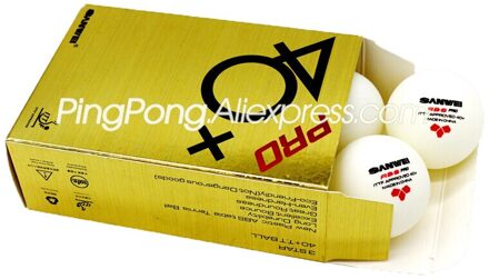12 Ballen Sanwei 3 Star Tafeltennis Bal Sanwei Abs Pro 3-Star Pingpongballen Ittf Goedgekeurd materiaal Plastic Poly Bal