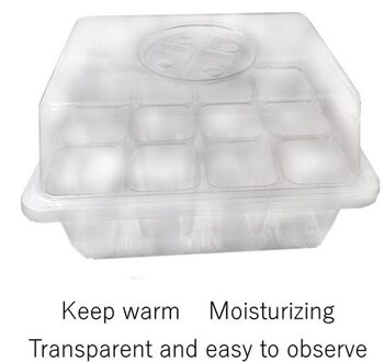 12 Cellen Gat Kwekerij Potten Plant Zaad Box Tray Insert Zaaien Case Plastic Plant Zaden Groeiende Doos Base Tuin Groeien doos transparant