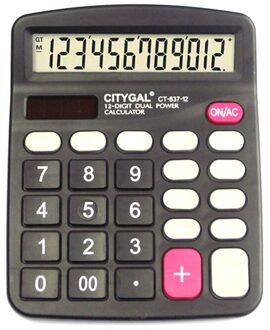 12 cijfers Groot Scherm Rekenmachine Solar Batterij Licht Aangedreven Office Home Computer Voor Kinderen