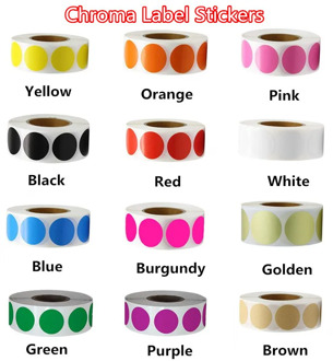 12 Colors 500Pcs/Roll Chroma Label Color Code Dot Labels Stickers Can Writing 1 Inch Teacher Office Supplies Stationery Sticker