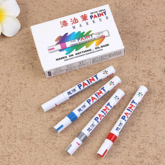 12 Colors Universal Paint Marker Pens Permanent Waterproof Tyres Cars Pen Doodle Pen Pencil Stationery Doodle Arts And Crafts