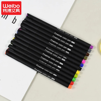 12 Colour Pen 0.4mm Micron Fineliner Children's Stationery Manga Art Supplies Colores Drawing School Accessories