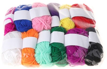 12 Diverse Kleuren Childrens Diy Handleiding Breien Wol Garen Haak Acryl Fiber Line Cord Medium Dikke Draad