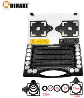 12-Fold Aluminium Alloy Angle Finder Measuring Ruler Perforated Mold template locator Tool With Magnetic Bubble Spirit Level