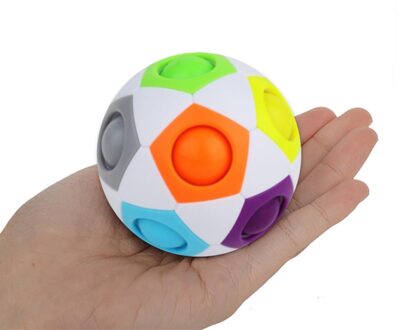 12 Gat Elastische Magic Rainbow Bal Educatief Speelgoed Unzip En Vent Kleur Puzzel Magische Bal Speelgoed Decompressie Speelgoed Infinitie