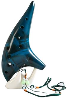 12 Gaten Gerookte Ocarina Submarine Stijl Muziekinstrument Muziek Lover Beginner Instrument G66 blauw