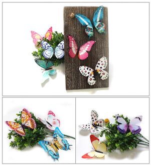 12 gesimuleerde Lichtgevende Vlinders 3D Muurstickers Familie Decoratie In Dark Magneet Vlinder Sticker Gloeiende 12 Cm