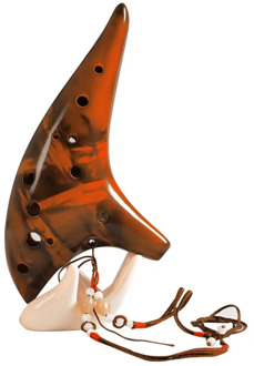 12 Hole Ceramic Ocarina Alto C Tone Classic Flute Zelda Instruments with Protection Bag + Lanyard Gift High Quality