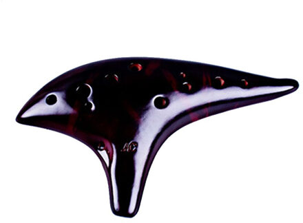 12 Holes Keramische Ocarina Muziekinstrument Fluit Houtblazers Gerookte Verbranden Alto C Voor Beginner Porselein Submarine Stijl