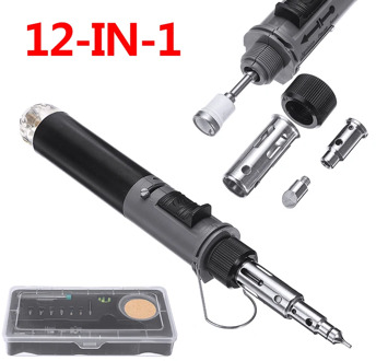 12 in 1 Butane Gas Soldering Iron Kit Cordless Solder Torch Welding Gun Set Auto Ignition Torch Pen For Electric Welding Tool