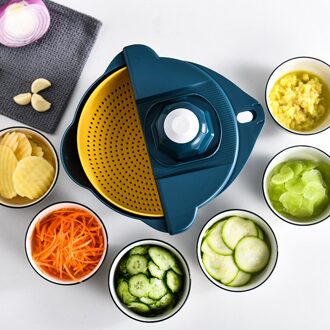 12 In 1 Multifunctionele Ronde Vegetable Cutter Slicer Keuken Chopper Shredder Veggetable Cutter Handleiding Food Processor