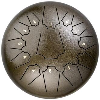 12 Inch 13 Notities Staal Tong Drum Tune C Lege Geest Drum Percussie Hand Pan Drum Muziekinstrumenten Met Mallet & Draagtas bronzen groen