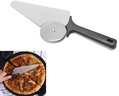 12 Inch Aluminium Pizza Schop Schil Met Lange Houten Handvat Gebak Gereedschap Accessoires Pizza Paddle Spatel Cake Bakken Cutter zilver