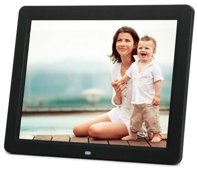 12-Inch Digitale Fotolijst Hd Scherm Led Multi-Media Muziek Video Player Control Elektronische Album zwart / US plug