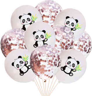 12 inch Latex Leuke Panda Print Ballon Dier Ballon kinderen Birthday Party Day Decoratie Donker Kaki